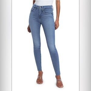 Good American Good Legs Blue Skinny Jeans Size 15 NWT Organic Cotton